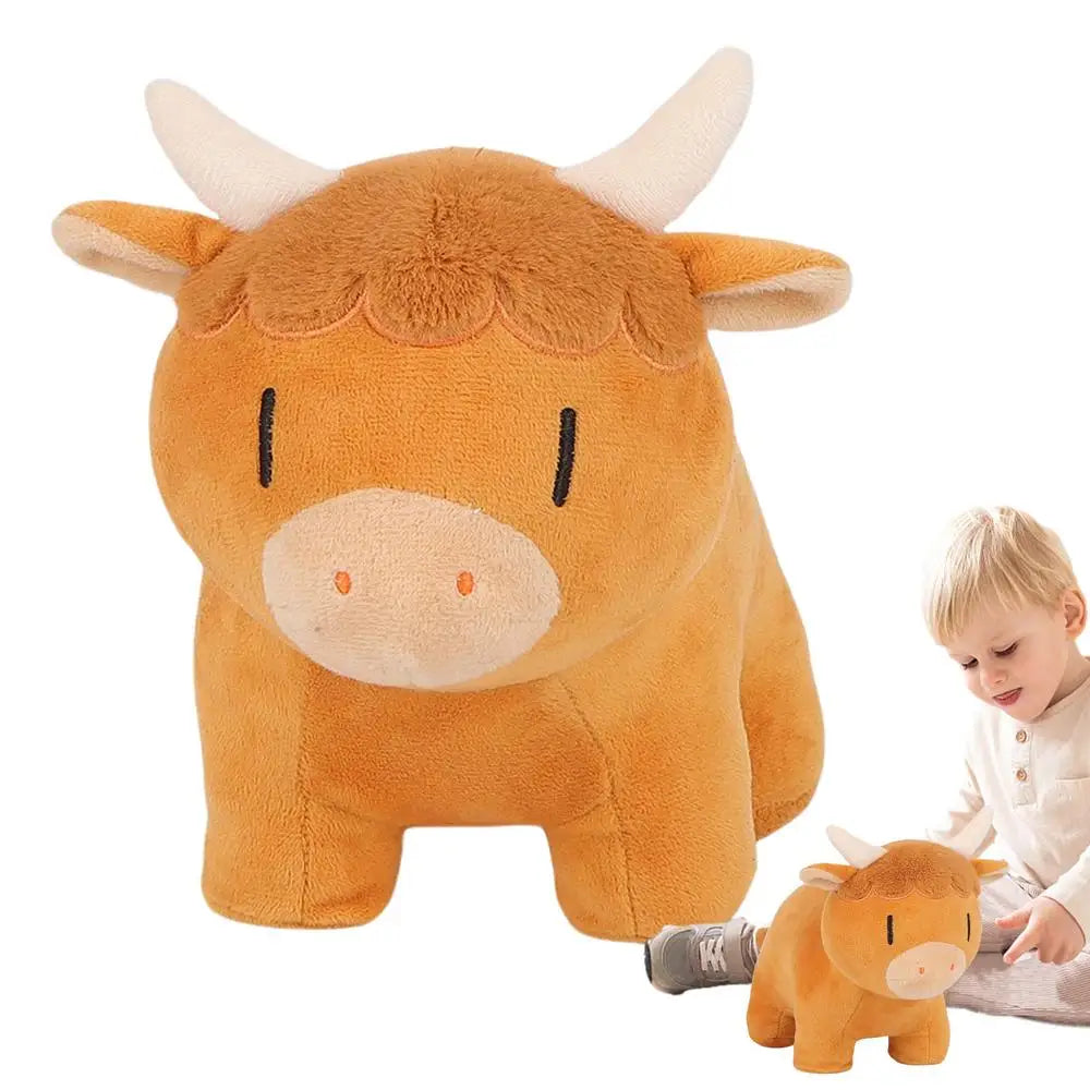 Stuffed Cow Plush Cartoon Cow Chick Plush Doll Stuffed Animal Cute Sensory Fidget Stuffed Animals Soft Plushie Doll Toy For