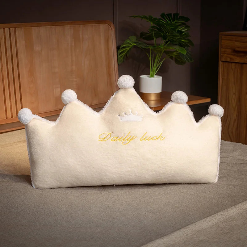 ins Crown Shaped Giant Pillow Stuffed Soft Colorful Seat Cushion Home Bed Sofa Baby Girls Sleepy Pillow Kawaii Valentine Gift