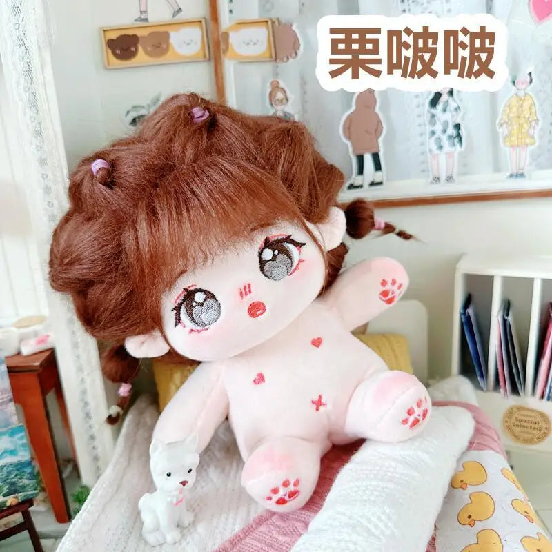 20cm IDol Doll Plush Cotton Star Dolls Kawaii Stuffed Baby Plushies No Attributes Dolls Toys Fans Collection Children Gifts