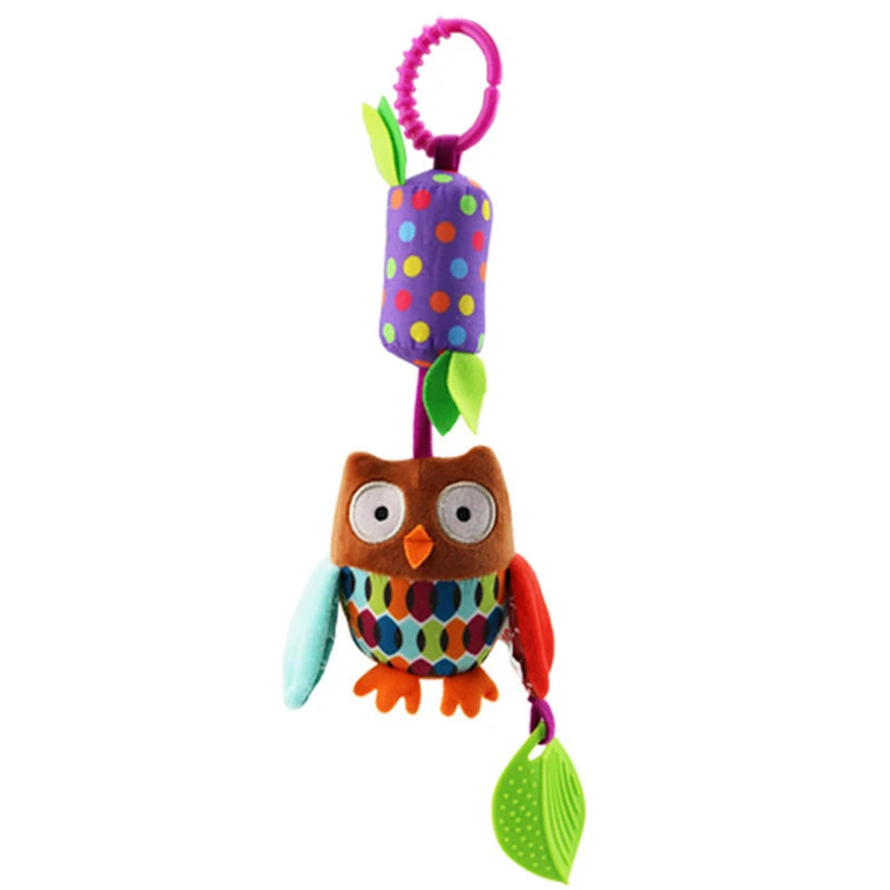 Soft Infant Crib Bed Stroller Mobile Hanging Rattle Baby Educational Toys Brain Developmental Hand Grip Cute Stuffed Animal Toys