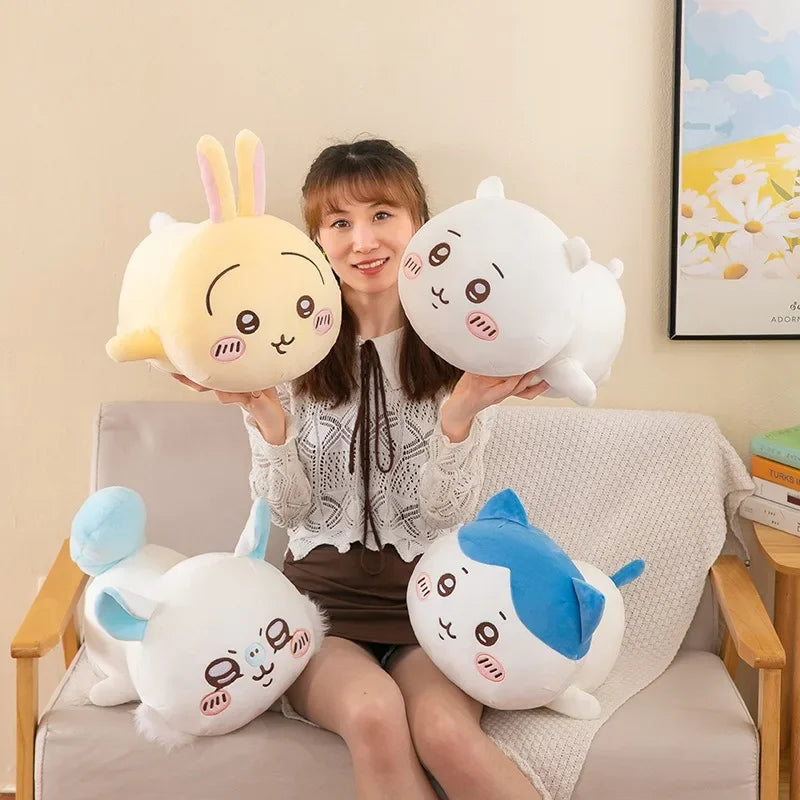 Big Size Chiikawa&Hachiware Anime Plush Stuffed Doll Cartoon Character Room Decoration Cute Doll Girl Holiday Gift