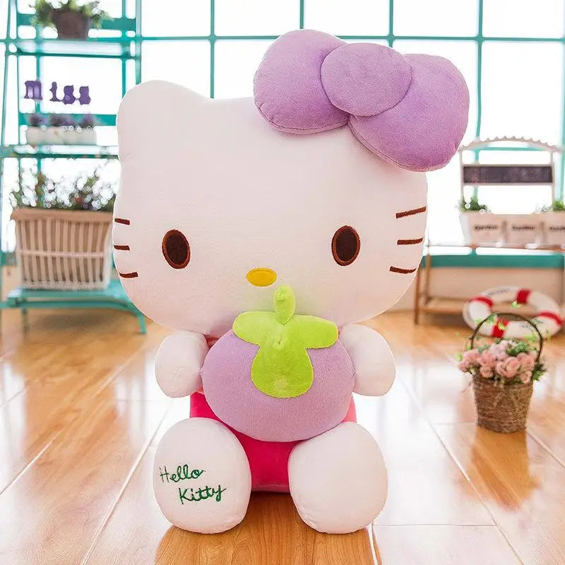 Big Size Sanrio Kawaii Hello Kitty Plush Toy Pillow Doll Cat Kt Stuffed Animal Plushies Home Decoration Peluche Kid Xmas Gift