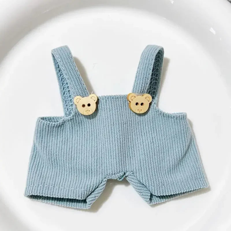 For Labubu v1/v2 sitting baby clothes Christmas dress up Bear overalls cute macaron labubu accessories Cute Decoration Clothes