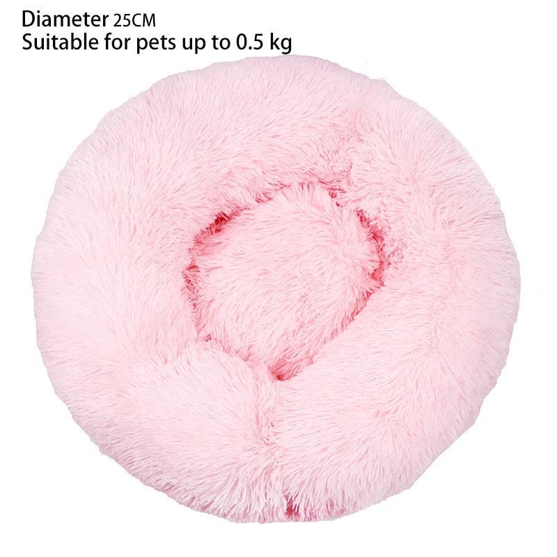 Cat Nest Round Soft Shaggy Mat for Kittens Chihuahua Indoor Dog Cat Bed Pet Supplies Removable Machine Washable Pillow Bed