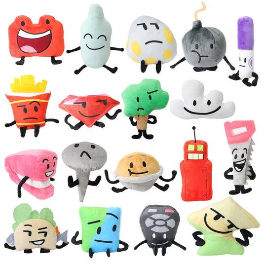 18 Style Battle For Dream Island Plush Toy Marker Pen Fries Bottle Nail Pie Stapler Cloud Tree Ruby Plushie Pillow Doll Kid Gift