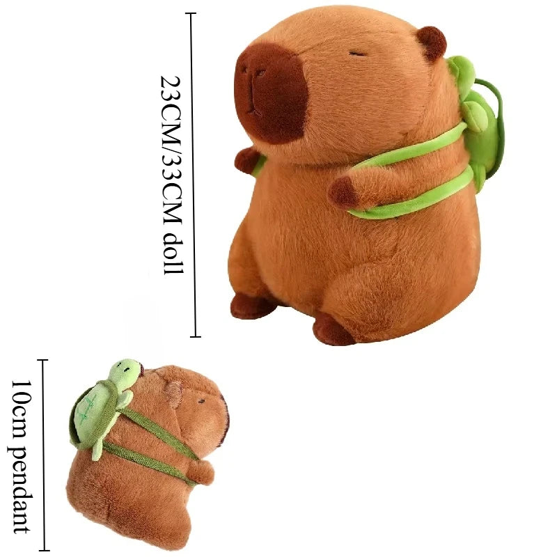 Cute Capybara Plush Toys With Backpack Sitting Lovely Cartoon Animals Stuffed Dolls Holiday Gift Home Decor Sofa Plush Pillows