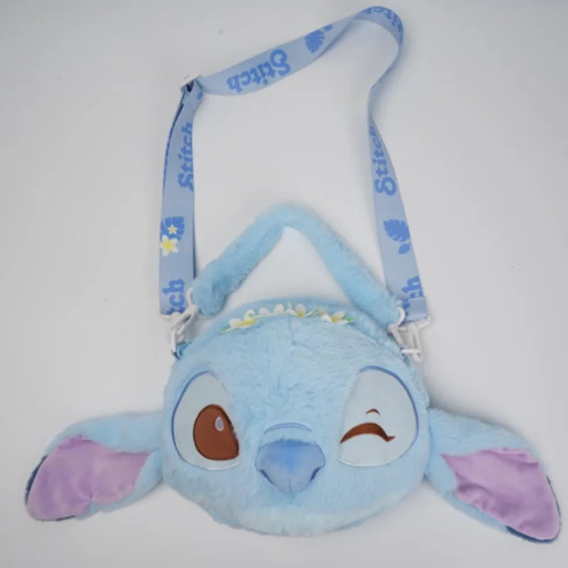 Disney Stitch Authentic Angie Doll Plush Toys New Purple Lavender Angie Milk Tea Cup Hair Doll Stitch Bags Backpacks Plush Toy