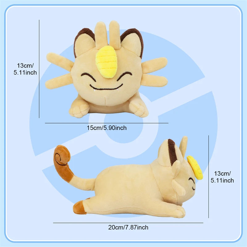 Pokemon Plush Toys Meowth Phanpy Dedenne Sprigatito Finizen Poliwag Gengar Sthffed Quaxly Riolu Litwick Peluche Dolls Gifts Kids