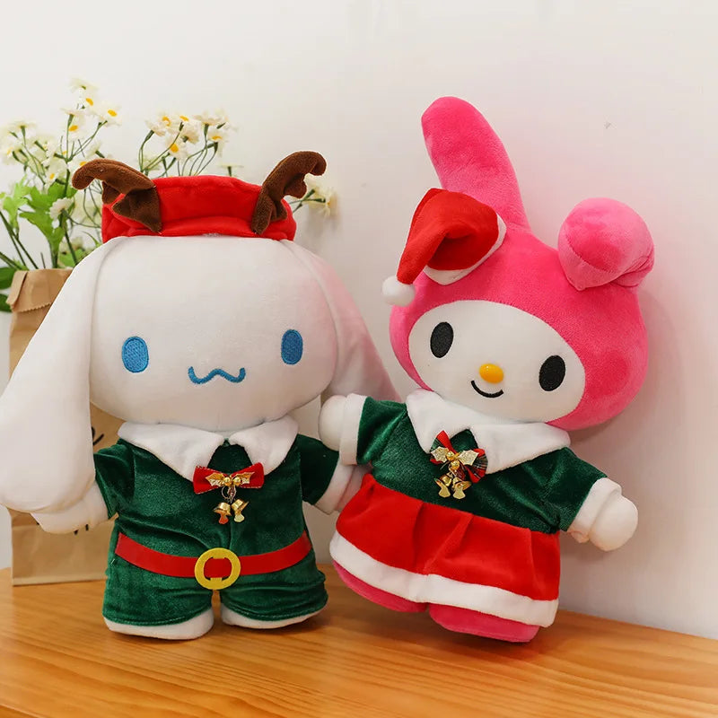 Sanrio Anime Plush 35cm Cinnamoroll My Melody Kuromi Hello Kitty Christmas New Plushie Doll Kawaii Soft Stuffed Christmas Xmas