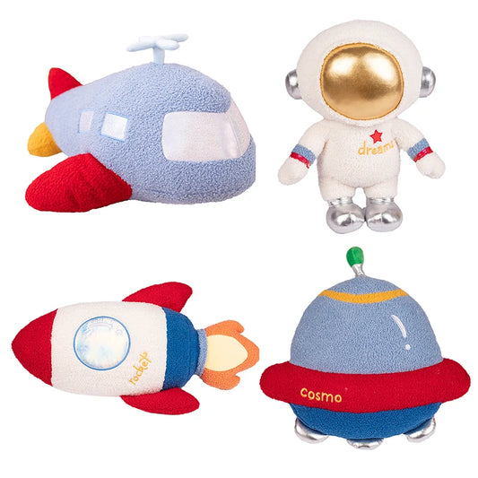 60CM Plush Rocket Astronaut Toy Stuffed Spaceship Throw Pillow Home Decor Birthday Gift Space Discovery Educational Toy