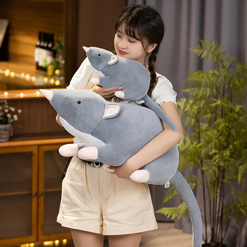 50/100cm Funny Simulated Mouse Super Soft Plush Mouse Plushy Doll Stuffed Rat Plush Animal Toys for Kids Peluche Mascot Present