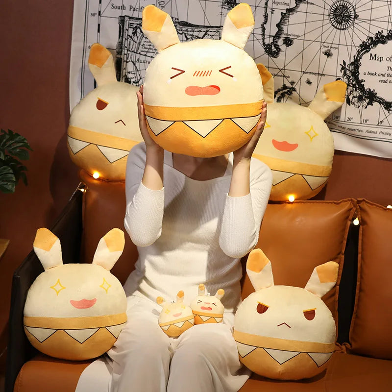 Kawaii Genshin Slime Pillow Genshin Impact Plush Cushion Cute Anime Game Stuffed Original God Cosplay Fans Peluche for Kid Gift