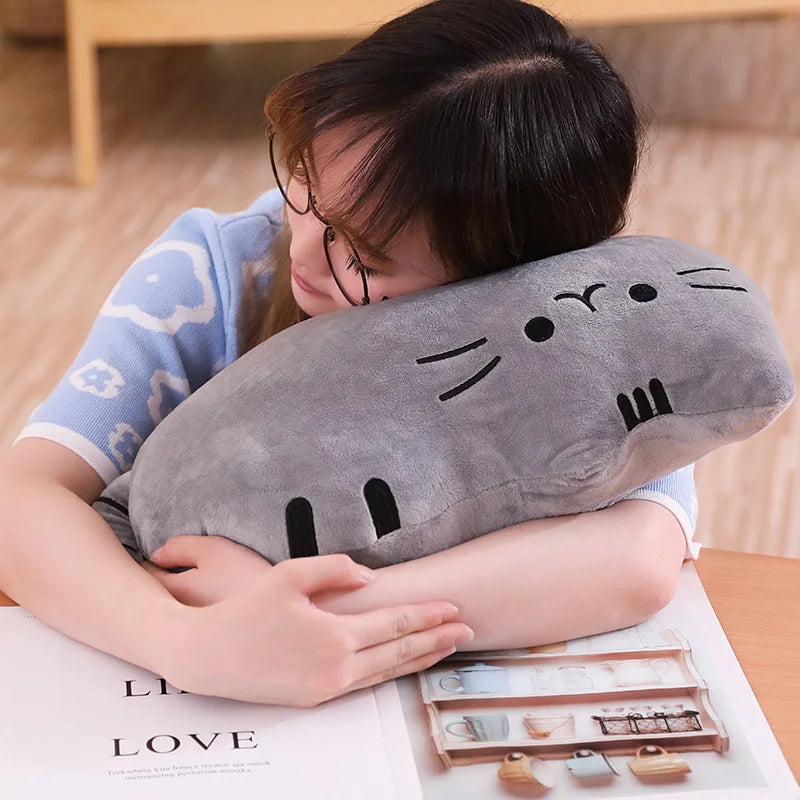 Kawaii Cookie Cat Plush Pillow Soft Sofa Cushion Stuffed Kitten Toy Pause Bed Sleep Pillows Home Decor Birthday Gift Doll Kids