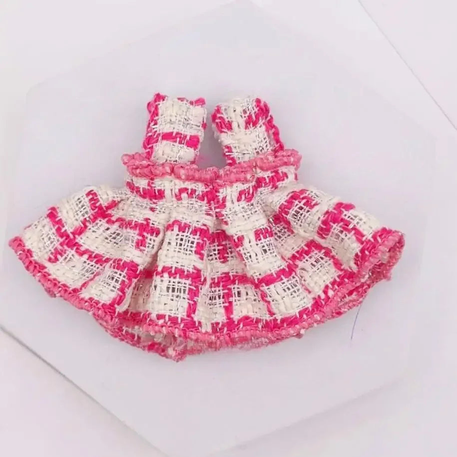 Mini Plush Doll'S Clothes Outfit Accessories For Korea Kpop Exo Labubu V1 V2 Idol strap skirt Clothing Gift