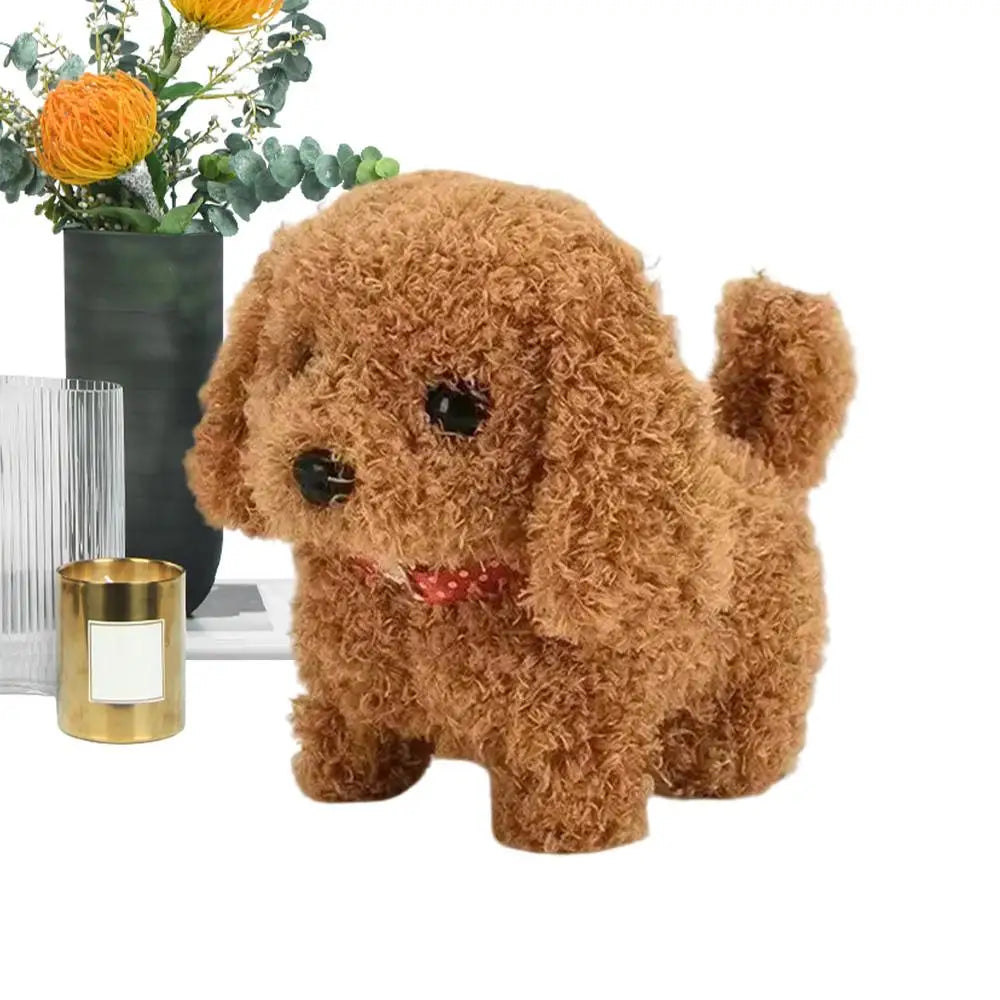 Walking Plush Puppy Interactive Plush Pet Kids Toys Plush Toy Puppy Interactive Dog Walking Barking Wagging Tail Funny Toy For