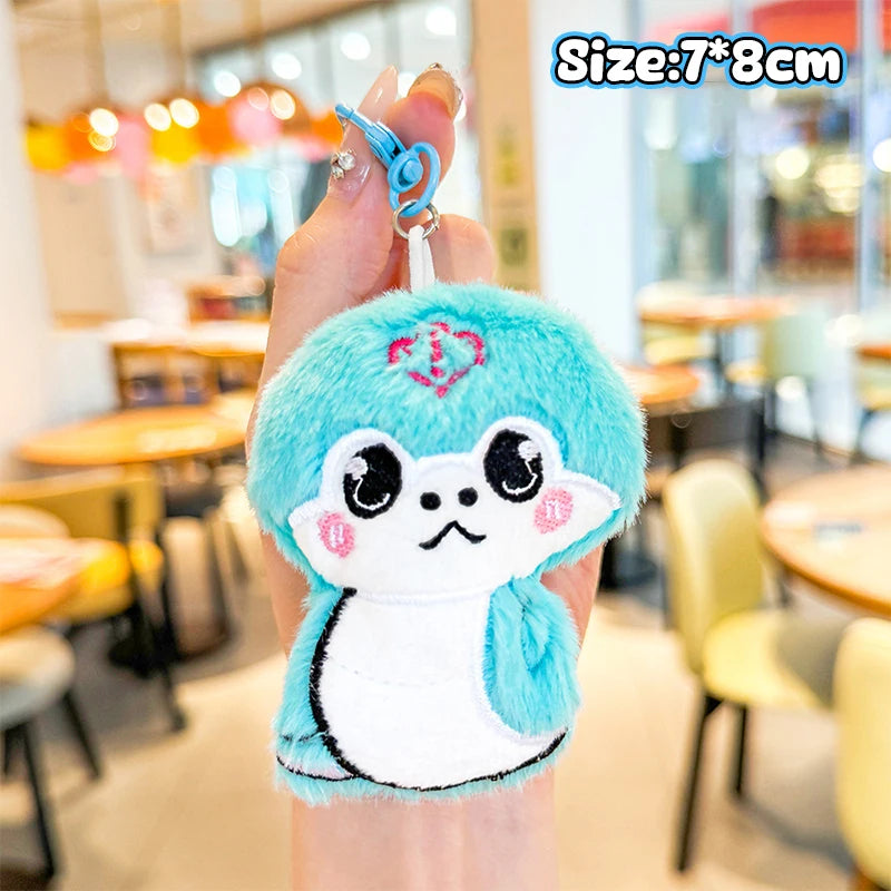 Chinese Style Cute Zodiac Snake Plush Keychain Cartoon Snake Pendant Keychain Bag Decoration Fashion Creative Snake Brooch