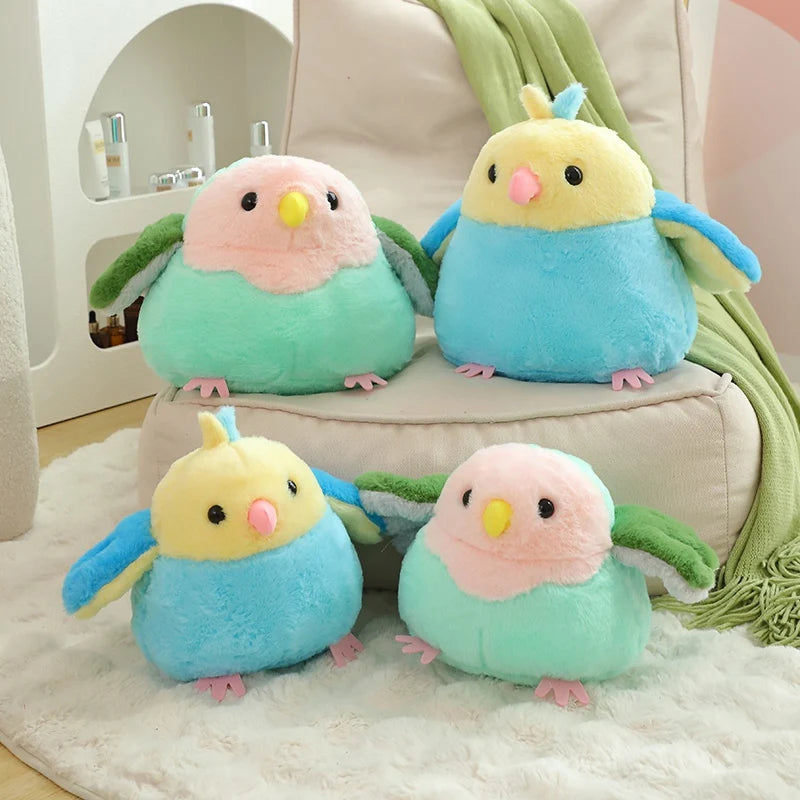 25/33cm Plush Animal Stuffed Pillow Lovely Bird Parrot Cartoon Soft Fluffy Funny Pendant Toys BabyAppease Doll