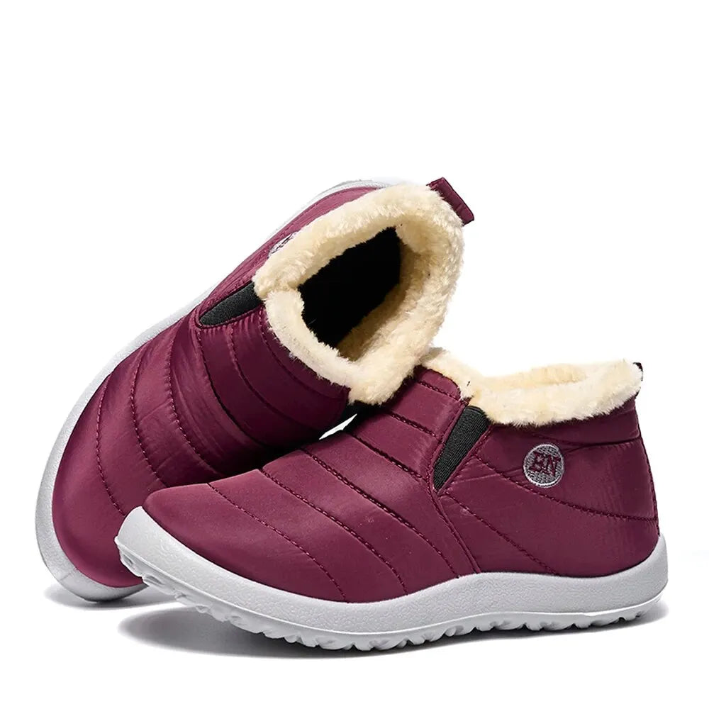 Winter Women Boots Waterproof Snow Boots Causal Ankel Boots Plus Size Women Warm Fur Cotton Shoes Plush