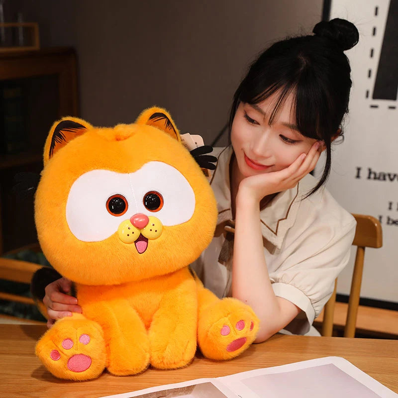 MINISO Garfield Plush Lazy Cat Pendant Stuffed Doll Anime Kitty Toys Bag Pendant Keychain Cute Home Decor Xmas Kid Gifts