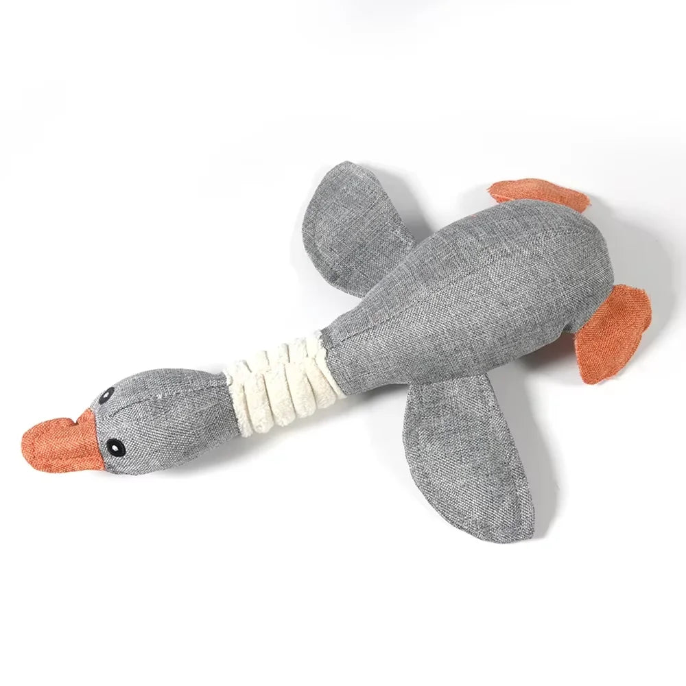 Cute Dog Plush Toys Pet Duck Squeak Toy for Puppy Sound Wild Goose Chew Toy for Small Middle Large Dogs Teeth Cleaning Toys