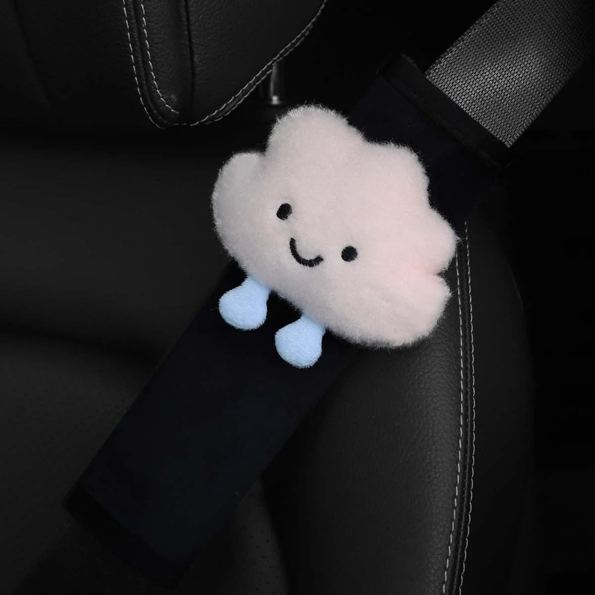 A cute cloud doll plush car seat belt shoulder protector safety belt cover