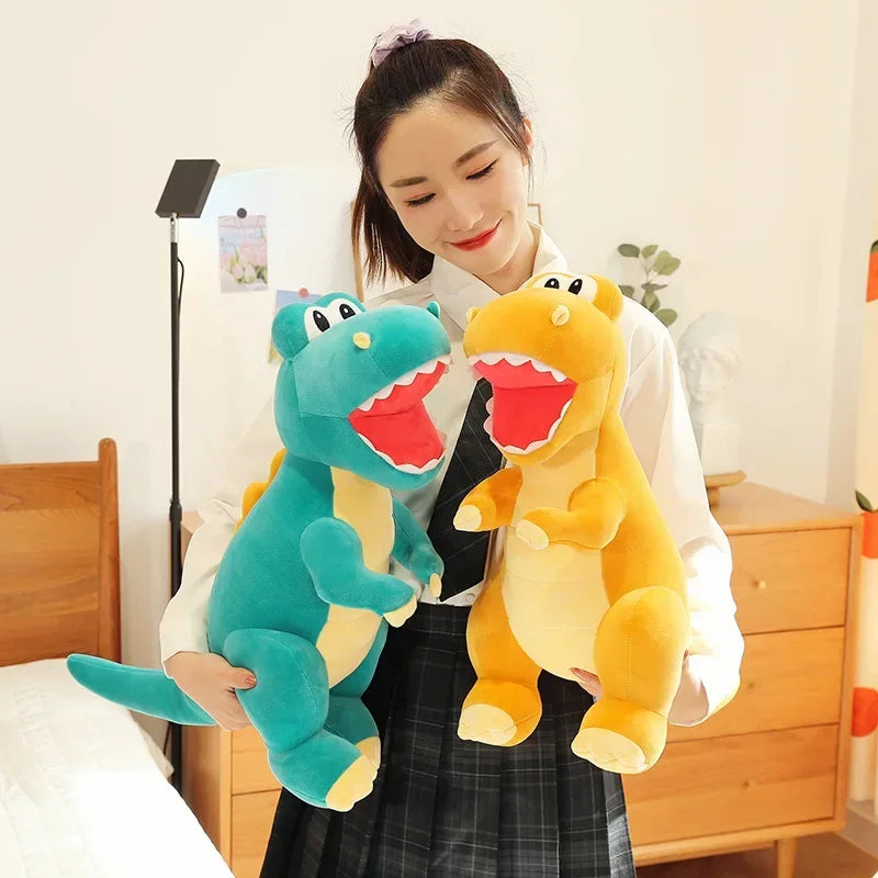 Tyrannosaurus Doll Toys Cute Miniso Cartoon Tyrannosaurus Rex Doll Plush Toys Girls Bed With Sleep Doll Cute Home Decoration