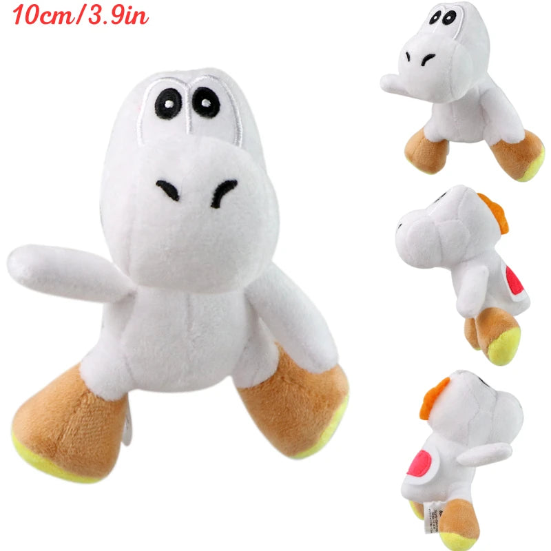 Kawaii Mario Bros Super Star Green Yoshi Mushroom Plush Keychain Cute Anime Triple Bananas Mario Luigi Hat Peluche Dolls Pendant