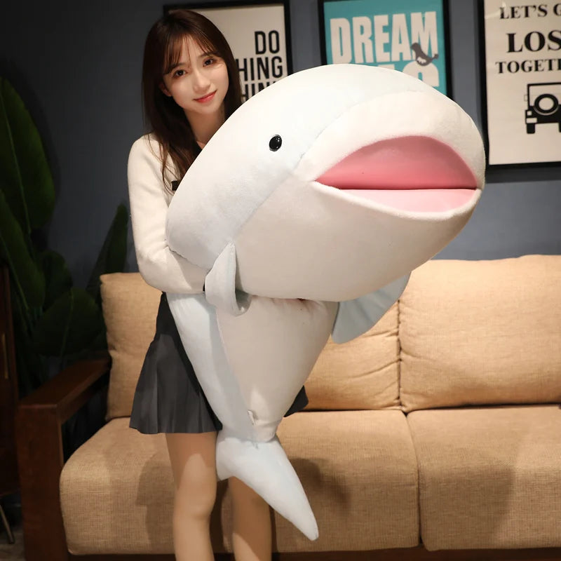 55-120cm Giant Killer Whale Plush Doll Pillow Soft Orcinus orca Black White Whale Fish Plush Toy Stuffed Shark Baby Toys Gift