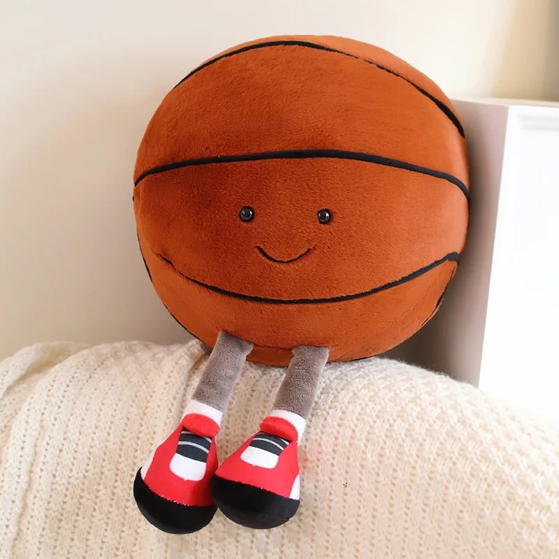 28cm Creative Cute Smile Ball Plush Toy Basketball Pillow Car Home Football Doll Smiley Ball Vent Throw Doll Pillow Funny Gift