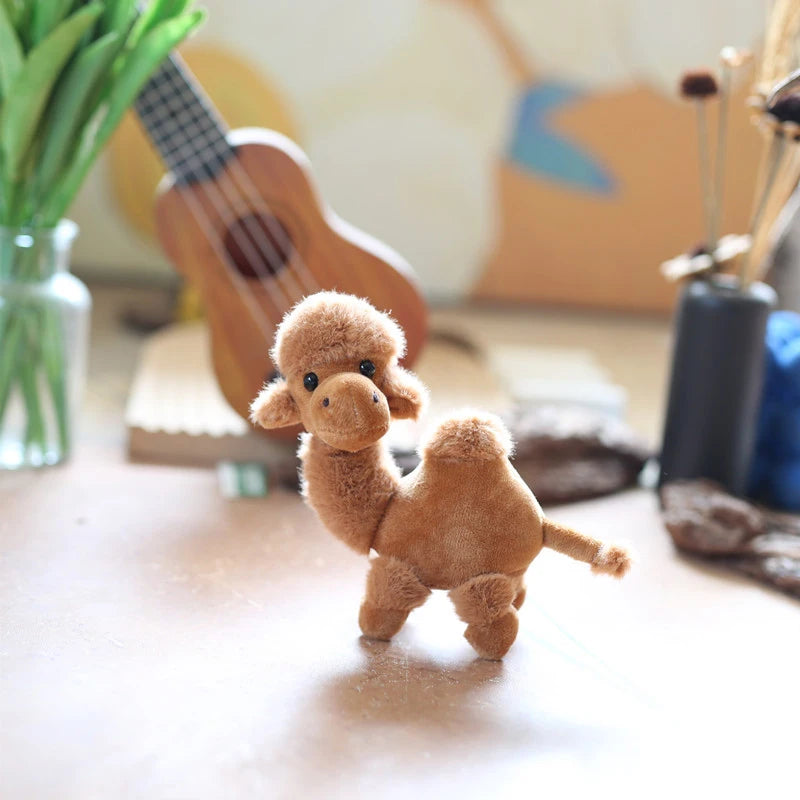 Cute Camel Pendant Plush Toy Cartoon Dunhuang Desert Little Camel Pendant Soft Stuffed Doll Keychain Backpack Car Key Ring Decor