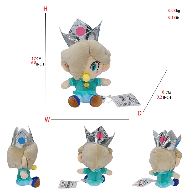 2024 New Princess Peach Daisy Toadette Rosalina Pauline Baby Princess Toys Mario Plush Stuffed Doll Birthday Christmas Gifts