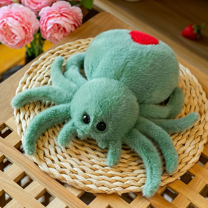 Simulation Black Spider Jumping Spider Doll Crawling Pet Doll Plush Cute Reptile Plush Toy Super Cute Doll