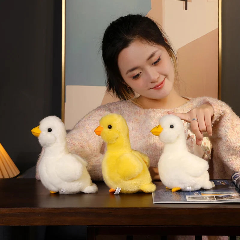 1pc 20cm Yellow&White Duck Plush Toy Stuffed Animals Soft Doll Simulated Ducks Plushie Kids Gift Christmas Present