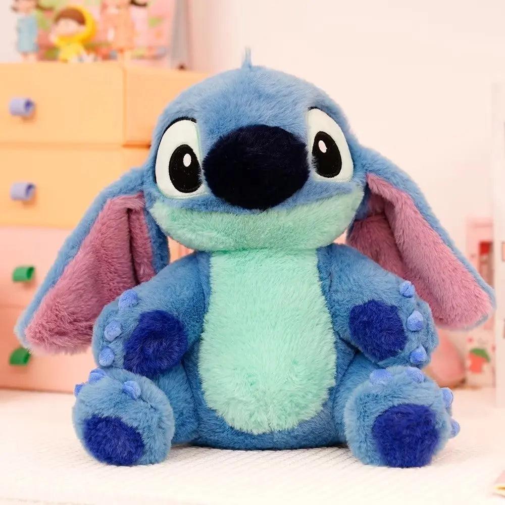 30cm Soft Cuddly Stitch Plush Toy High Quality Fluffy Stuffed Anime Sitting Stitch Plushies Appease Doll Xmas Gifts Girl