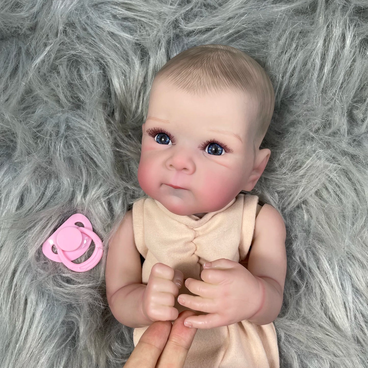 MRB 18 inch Already Painted Reborn Bettie Doll Kits With Eyelashes Vinyl Reborn Unassembled DIY Doll Kit Mold Gift for Children