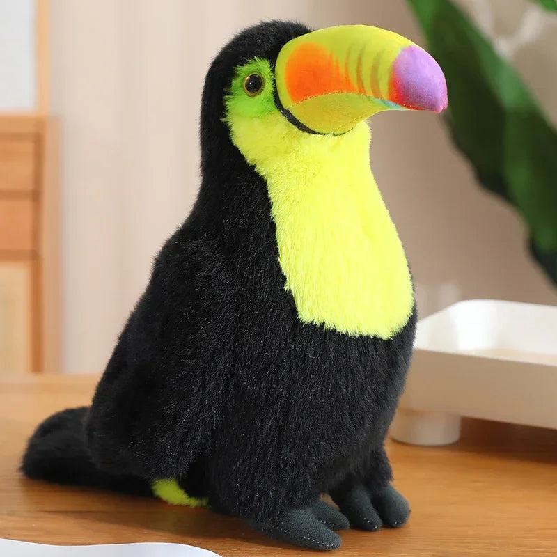 1Pc 20/30/40CM Simulation Toucan Plush Toys Lifelike Multicolored Bird Plush Dolls Stuffed Soft Pillow Room Desktop Decoration