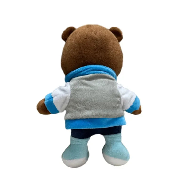 26CM Kanye Teddy Bear Plush Toys Cartoon Stuffed Soft Bear Dolls Life-like Cute Suit Vest Blue Camouflage Kanye Toys Pillow Gift