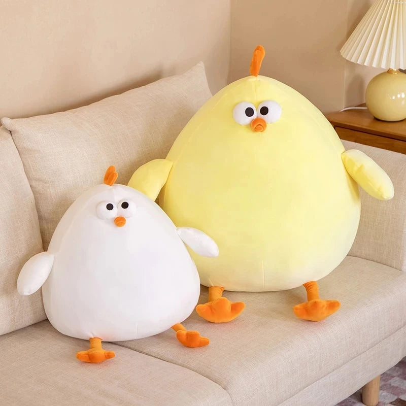 New Cute Anime Fat Chicken Plush Toys Stuffed Animals Seagull Chick Big Pillow Doll Baby Sleepping Plushie Gift for Kids