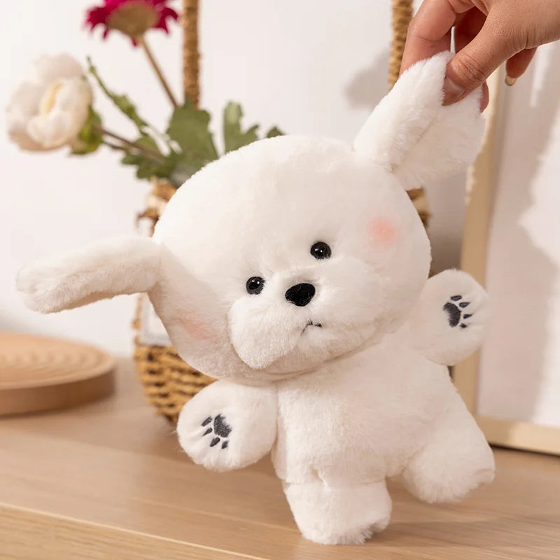 Kawaii Fluffy Hair West Highland Dog White Terrier Plushie Soft Puppy Plush Toy Stuffed Lifelike Animal Appease Doll Milk Dog