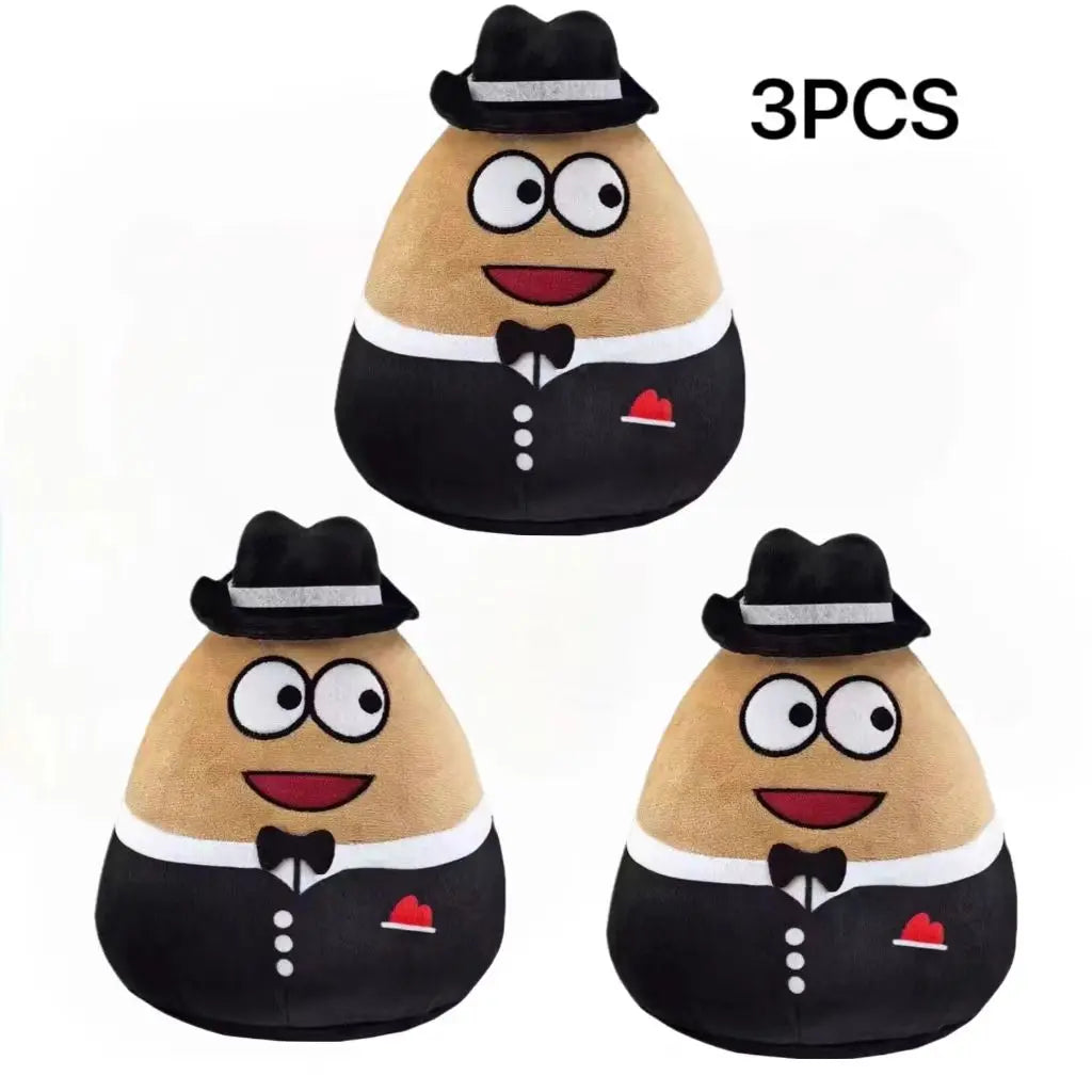 New 2024 color Pou Plush Cartoon Alien Toy Kawaii Stuffed Animal Doll Hot Game Figure Gifts for Fans 21CM