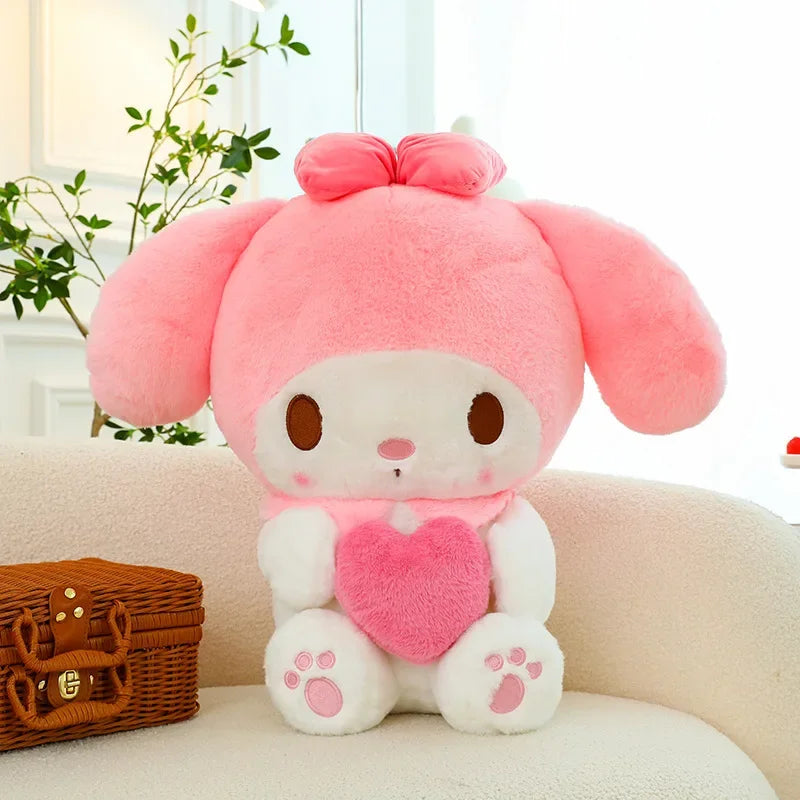 35/50/65cm Cartoon Sanrio Anime Love Kuromi My Melody Cinnamoroll Plush Toys Pillow Kawaii Stuffed Soft Plushine Doll Gifts