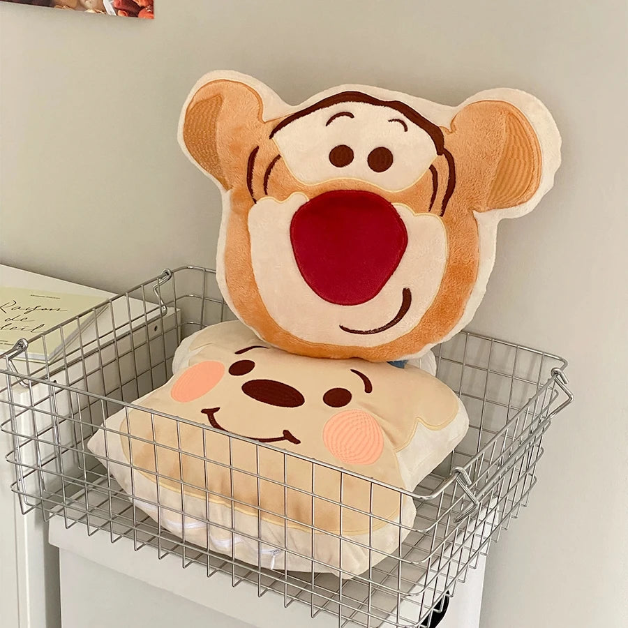 40cm Disney Cute Pooh Bear Stitch Plush Toy Anime Plushies Lotso Tigger Sullivan Throw Pillow Cushion Cuddly Stuffed Cartoon