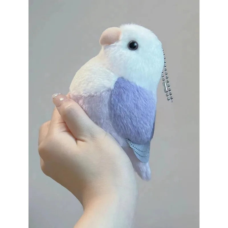 Lovebird Parrot High Fidelity Peony Parrot Plushie Budgerigar Budgie Plush Toys Lifelike Animals Simulation Stuffed Doll Toy