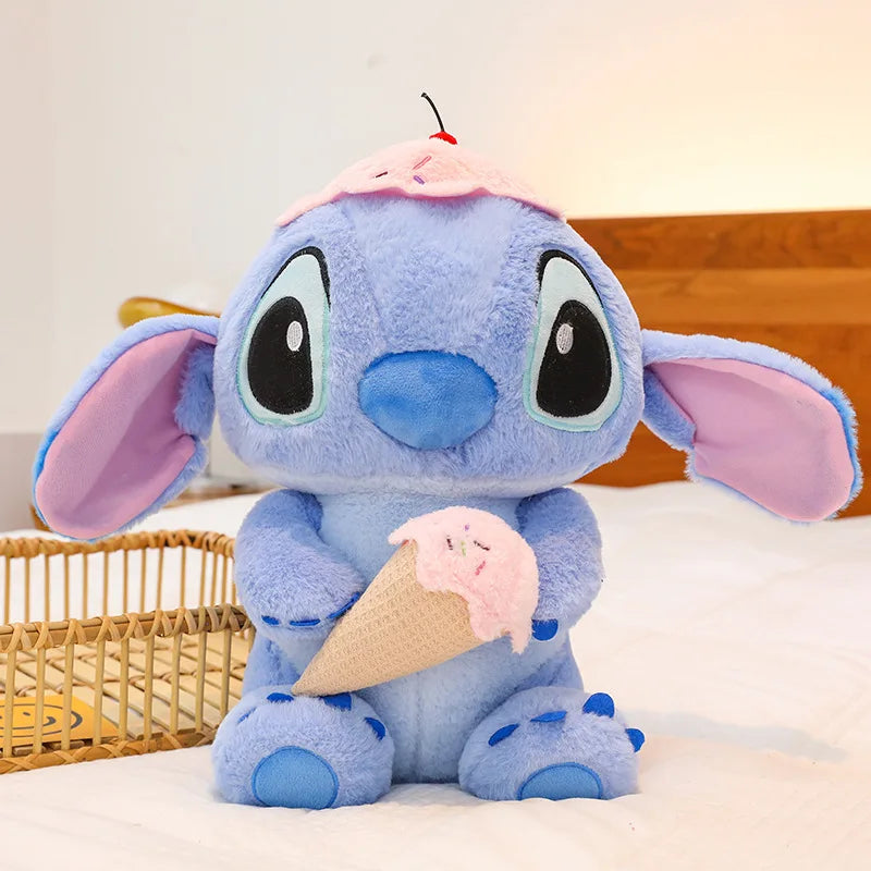 Cartoon Cute Stitch Plush Toys Disney Star Baby Anime Hat Blue Stitch Children's Gifts Toy Dolls Girls Plush Disney Toys