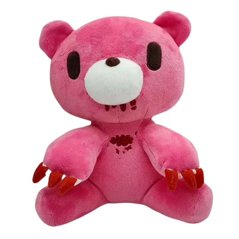 25cm Gloomy Bear Plush Toy Bloodthirsty Pink Bear Soft Toy Cute Teddy Toy Stuffed Animal Pillow for Kids Birthday Christmas Gift