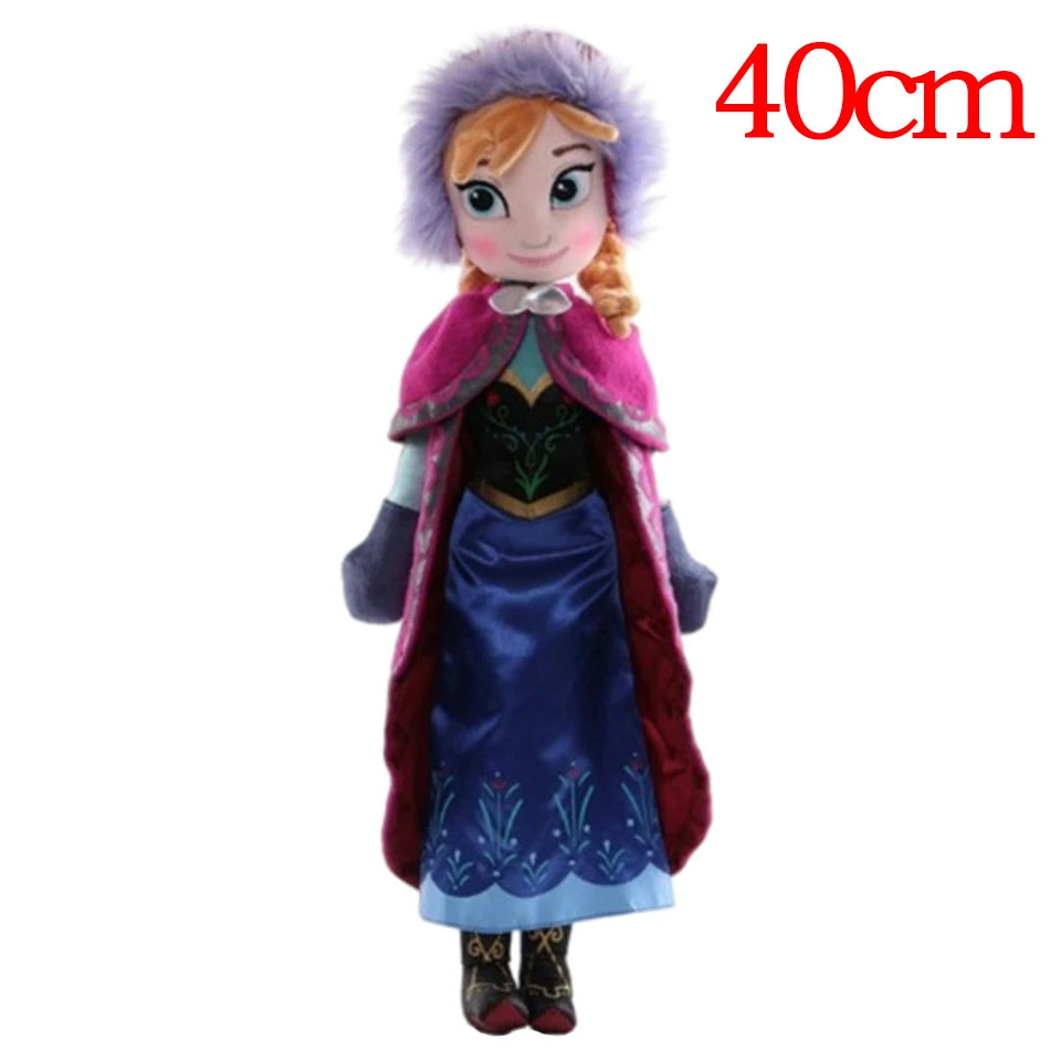 40-50CM Frozen Anna Elsa Dolls Snow Queen Princess Anna Elsa Doll Toys Stuffed Frozen Plush Kids Toys Birthday Christmas Gift