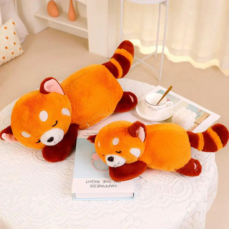 35cm-90cm Super Kawaii Stuffed Animals Plushie Plush Sleeping Lazy Raccoon Hug Throw Pillow Cushion Birthday Gift Boy