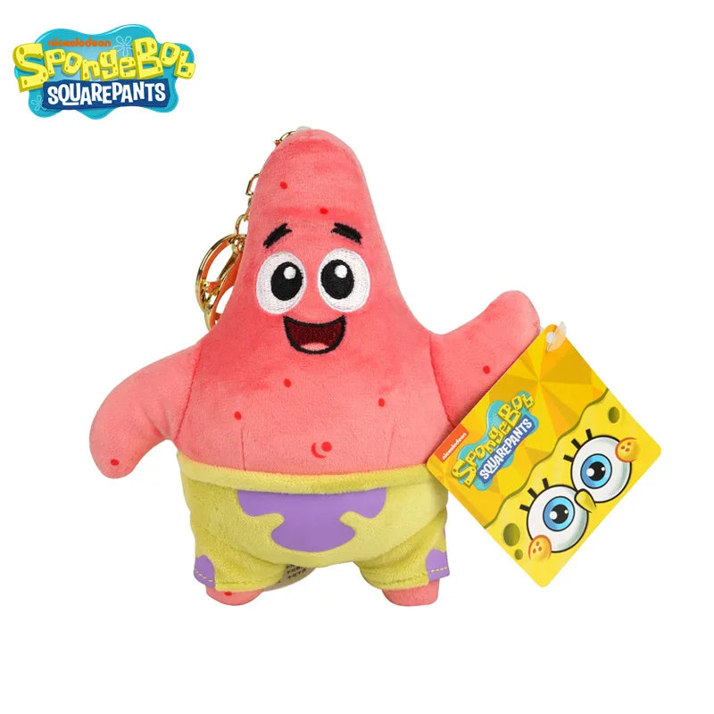 Genuine Spongebob Squarepants Patrick Star Squidward Eugene H. Krabs Gary Stuffed Plush Toy Pendant Keychain Kids Birthday Gift