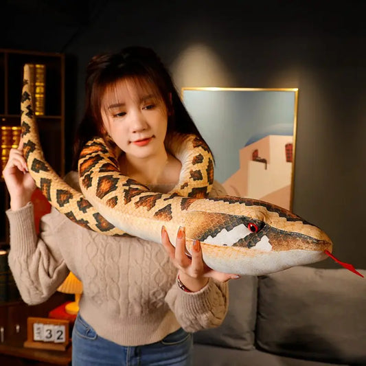 210cm Simulation Soft Plush Toys Giant Long Snake Animals Python Cloth Toy Stuffed Dolls Birthday Christmas Gifts