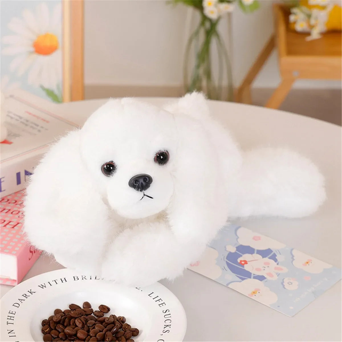 30cm Creative Realistic  Dog Lucky Simulation Dog Poodle Plush Toys Handmade Realistic Figure Toy Plush Stuffed Animals